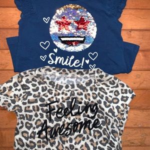 Bundle of 4T Girl Graphic Tees